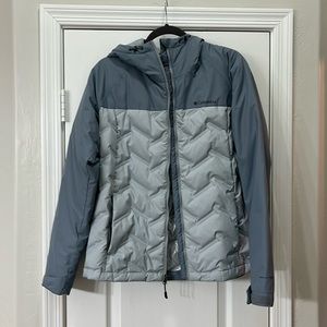 Columbia hooded jacket women’s medium blue gray